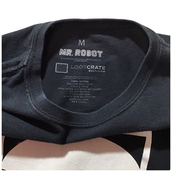 Mr. Robot Loot Crate Exclusive F Society Short Sleeve T-Shirt - Medium Unisex - Picture 3 of 8